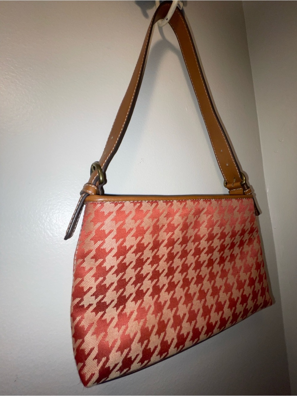 Vintage Nine West Houndstooth Shoulder Bag
